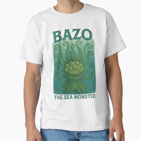 Vista previa del artículo con la obra «Bazo el monstruo marino», diseñado y vendido por Kindness Canvas.
