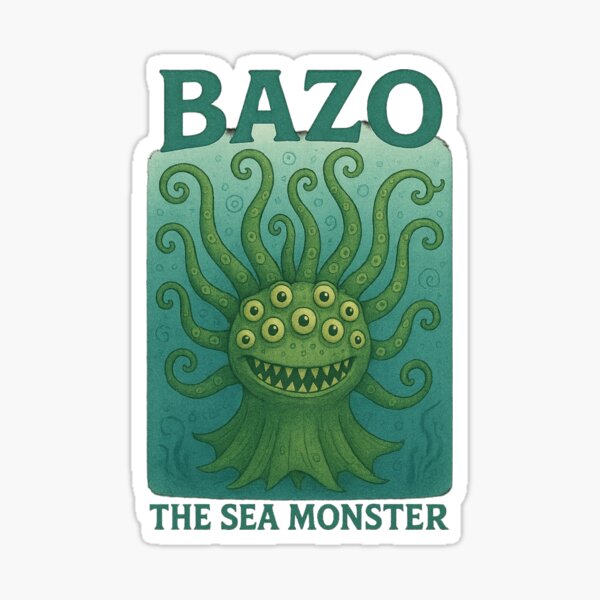 Item preview, Bazo the Sea Monster  designed and sold by Kindness Canvas.