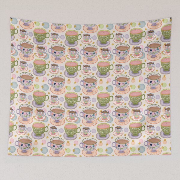 Item preview, Fancy a Cup of Tea? Watercolour Pattern designed and sold by Monie Illustrates.