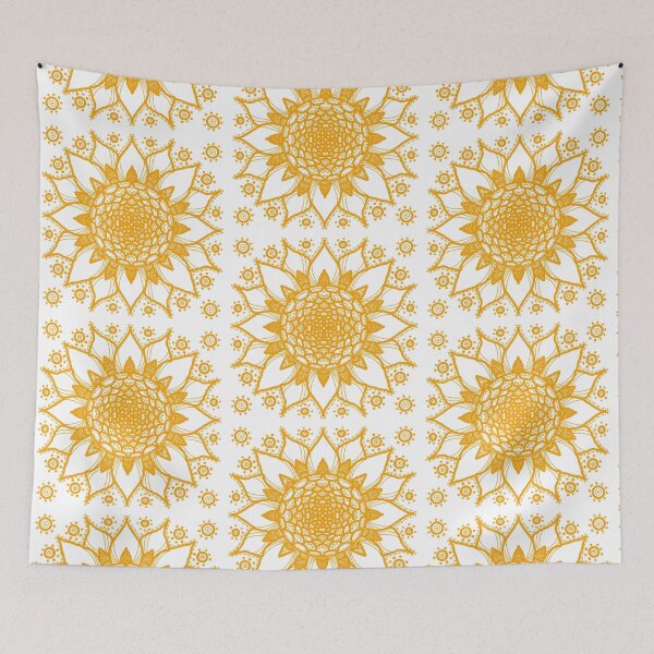 Item preview, Mehndi Sunflower inverted designed and sold by Art by Morgan Campillo.