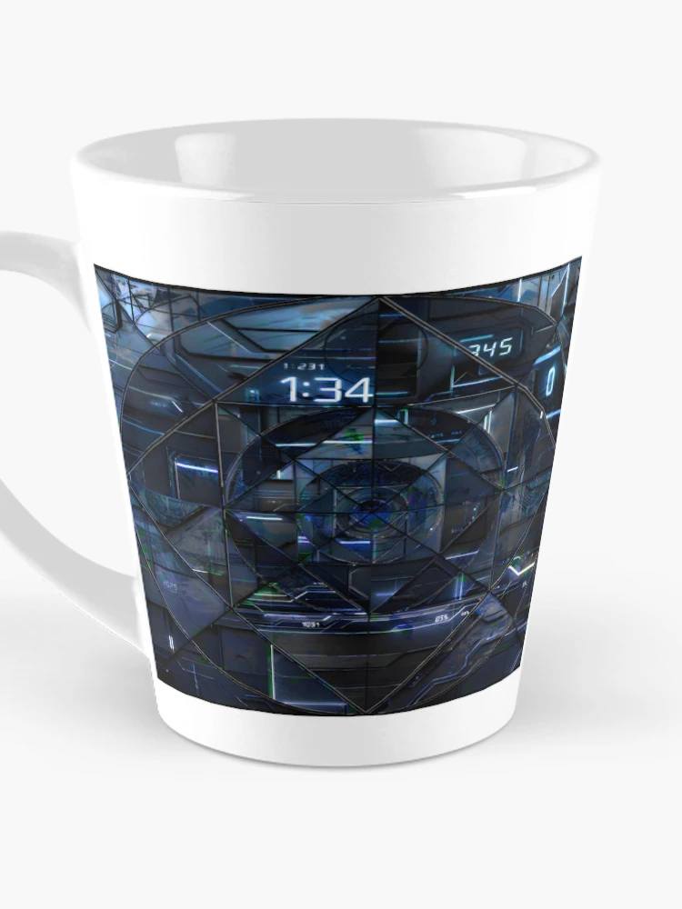 Thumbnail 3 of 4, Coffee Mug, Chronos Interface: Tech Abstract designed and sold by André Toni Coelho Radtke.