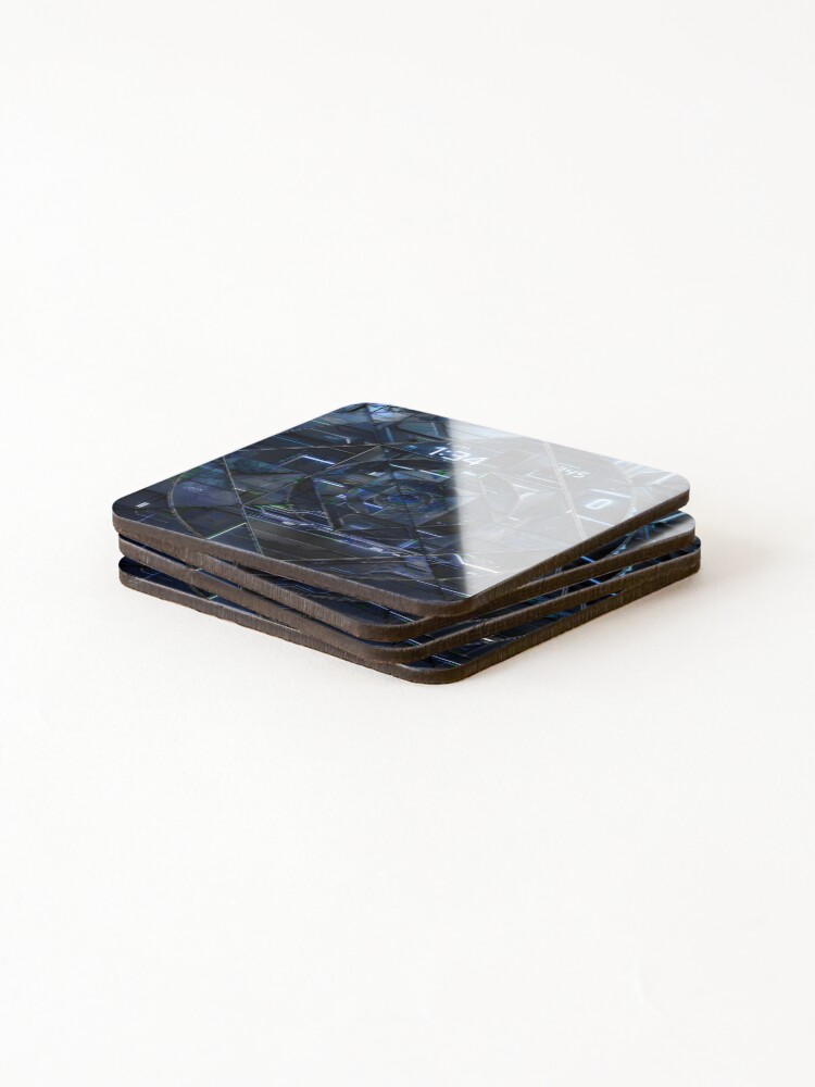 Thumbnail 4 of 5, Coasters (Set of 4), Chronos Interface: Tech Abstract designed and sold by designandre.