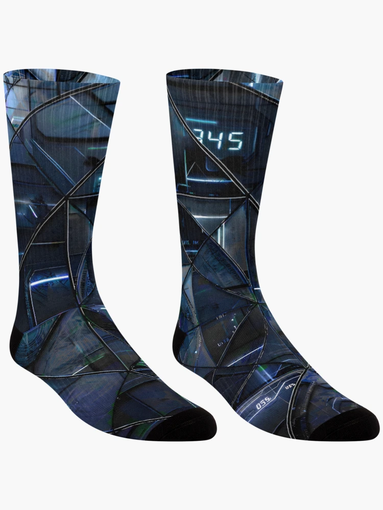 Thumbnail 3 of 5, Socks, Chronos Interface: Tech Abstract designed and sold by André Toni Coelho Radtke.