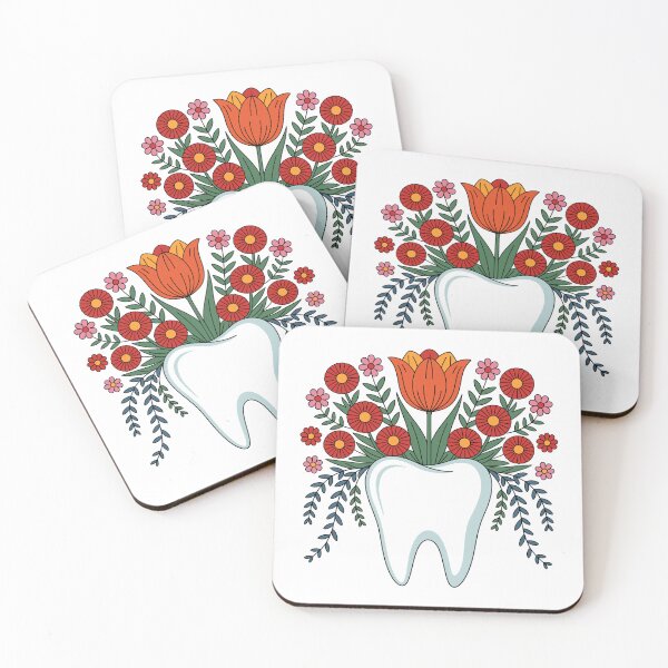 Item preview, Floral Tooth Design – Botanical Dental Art designed and sold by Serbin.