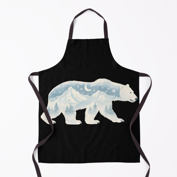 Item preview, “Winter Bear Silhouette – Mountain Forest Scene Inside Arctic Animal Design” designed and sold by TeeTimeTreasure.
