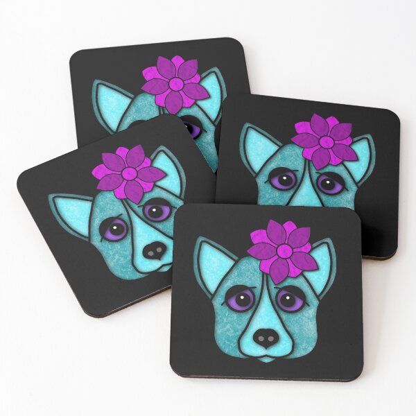 Item preview, Ernestine - quirky dog portrait designed and sold by Genevieve Crabe.