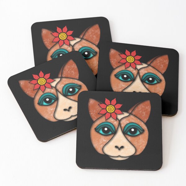 Item preview, Molly - quirky cat portrait designed and sold by Genevieve Crabe.