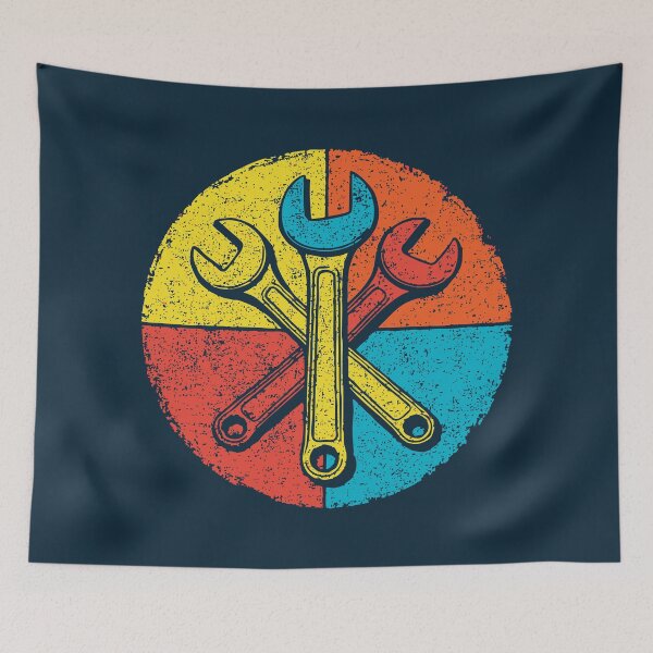 Item preview, Wrench Pop Art – Rugged Retro Tool Design for DIYers designed and sold by TuncGK.