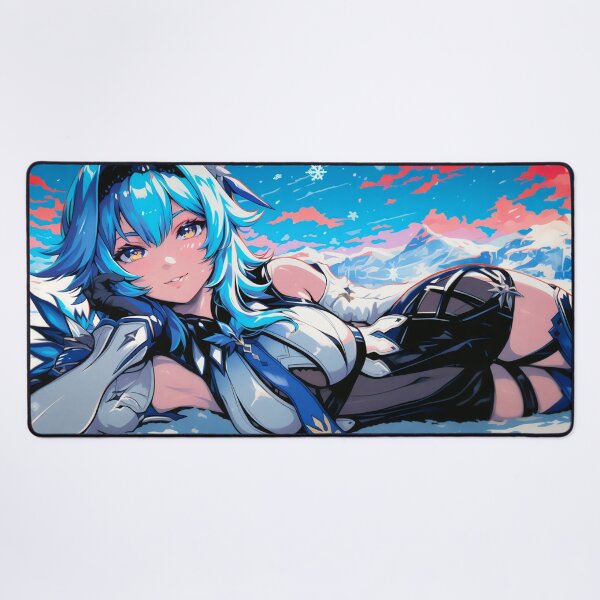 Item preview, Eula Genshin Impact Spindrift Knight Cryo Deskmat designed and sold by Senpaiwaves.