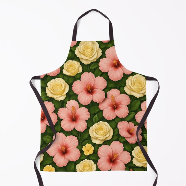 Item preview, Island Elegance – Seamless Tropical Hibiscus & Rose Print designed and sold by ArdethBey.