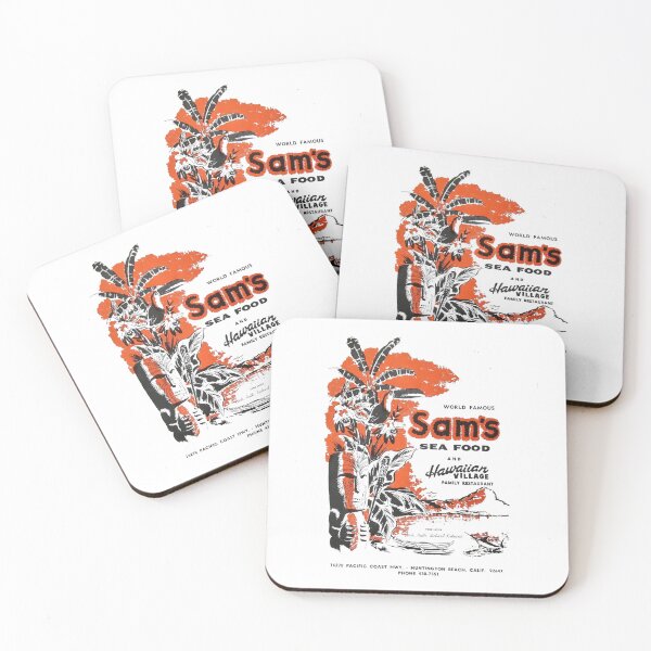 Item preview, Vintage Sam's Sea Food and Hawaiian Village - Huntington Beach, California designed and sold by QuayTradingCo.