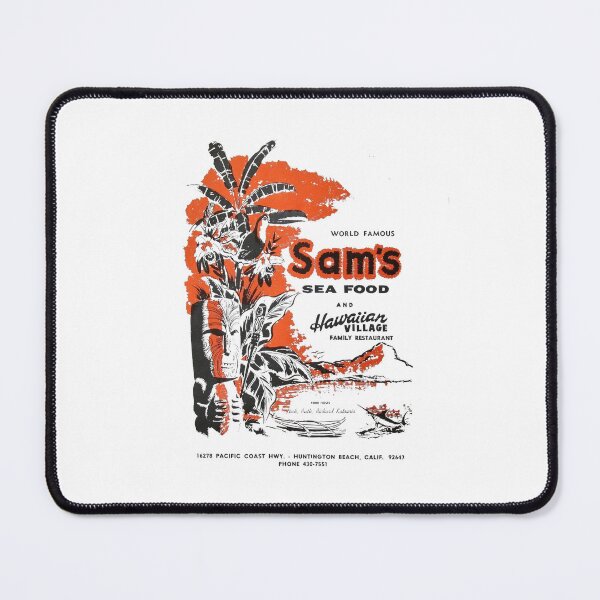 Item preview, Vintage Sam's Sea Food and Hawaiian Village - Huntington Beach, California designed and sold by QuayTradingCo.