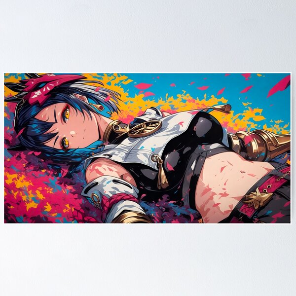 Item preview, Kujou Sara Genshin Impact Electro Tengu Warrior Deskmat designed and sold by Senpaiwaves.