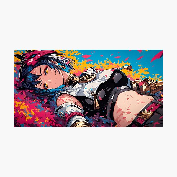 Item preview, Kujou Sara Genshin Impact Electro Tengu Warrior Deskmat designed and sold by Senpaiwaves.