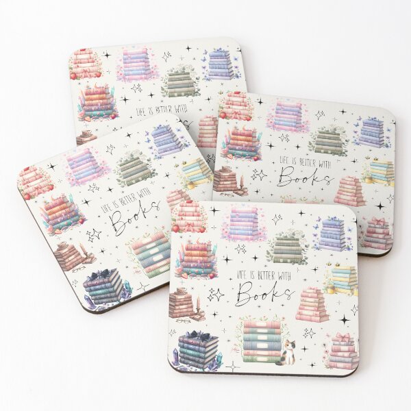Item preview, Life is Better with Books, Gift for Readers, Book Stacks, Reader, Romantasy, Book Lover, Book Addict designed and sold by matchakpop.