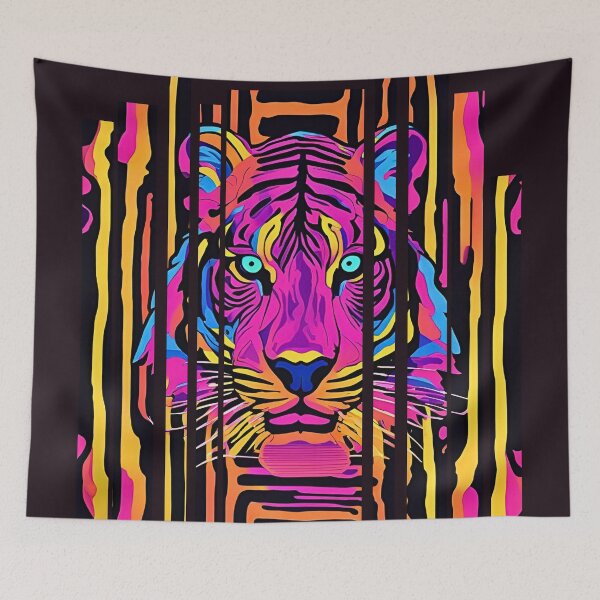 Item preview, Psychedelic Camouflage Tiger Head  designed and sold by CamouflageLab.
