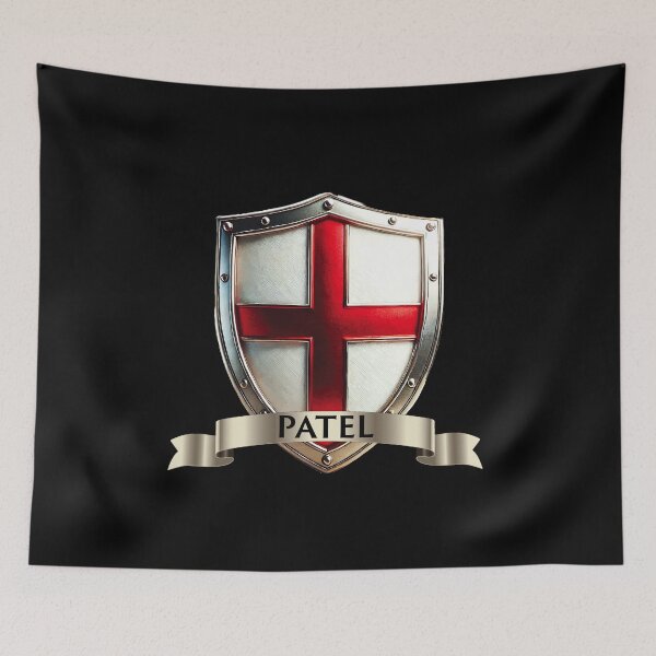 Item preview, Patel Family Crest  St Georges Shield & Banner (England Variation) designed and sold by Highlandkings.