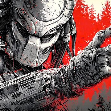 Aperçu de l'œuvre Sous-main Predator Yautja Jungle Hunter de HakoCity