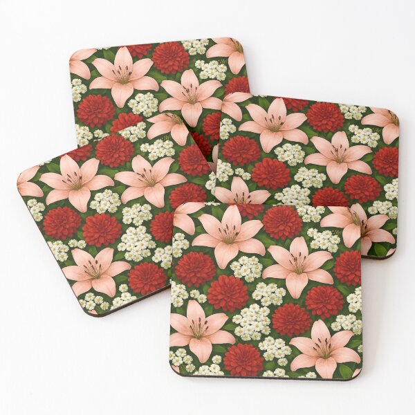 Item preview, Lush Harmony – Lilies, Dahlias & Alyssum designed and sold by ArdethBey.