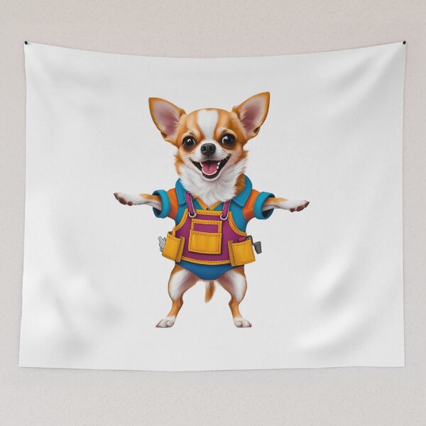 Item preview, Mr. Fixit Chihuahua | Handy Pup in Toolbelt & Hard Hat designed and sold by Fredster1966.