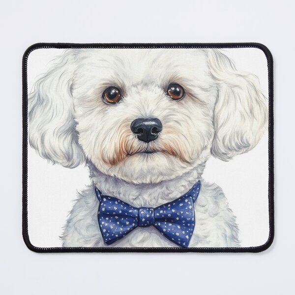 Item preview, Handsome Bichon Frise with Bowtie designed and sold by Bichon Boutique.