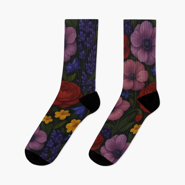 Item preview, Midnight Botanica – Seamless Night Garden Print designed and sold by ArdethBey.