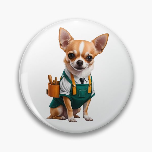 Item preview, Carpenter Chihuahua | Cute Dog in Overalls with Tools designed and sold by Fredster1966.