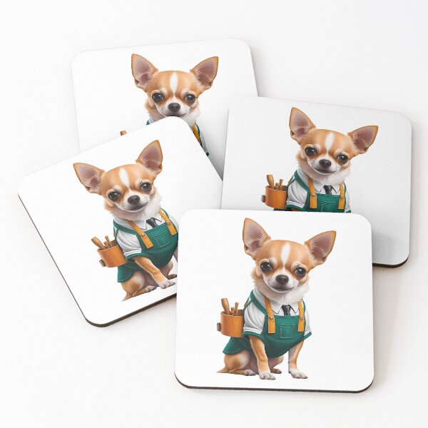Item preview, Carpenter Chihuahua | Cute Dog in Overalls with Tools designed and sold by Fredster1966.