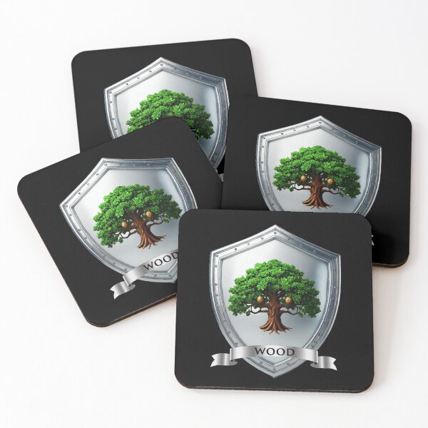 Item preview, Wood Crest Shield with Banner  Strong Roots Emblem designed and sold by Highlandkings.