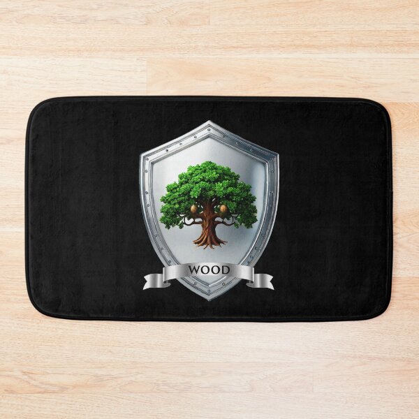 Item preview, Wood Crest Shield with Banner  Strong Roots Emblem designed and sold by Highlandkings.