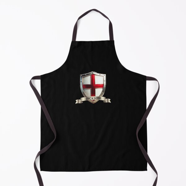 Item preview, Jackson Family Crest  St Georges Cross Shield and Banner designed and sold by Highlandkings.