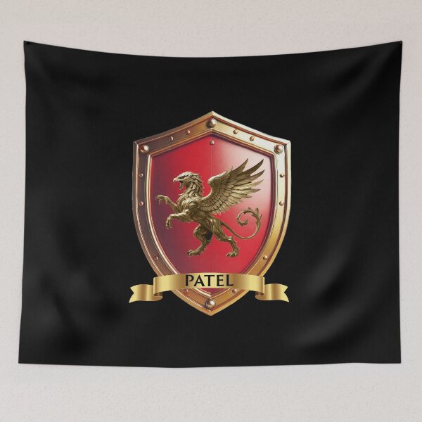 Item preview, Patel Crest Shield with Banner  Family Honor Emblem designed and sold by Highlandkings.