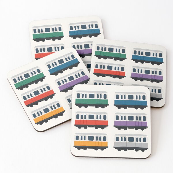 Item preview, MBTA Trains – 6 Car Series designed and sold by UMLAUT STUDIOS.