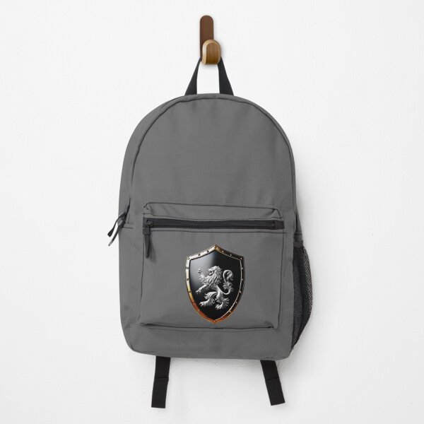 Item preview, Lewis Shield Regal Silver Lion on Bold Black Emblem designed and sold by Highlandkings.