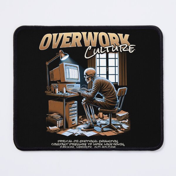 Item preview, Overwork Culture – Burnout Is the Badge designed and sold by Not Hugo.