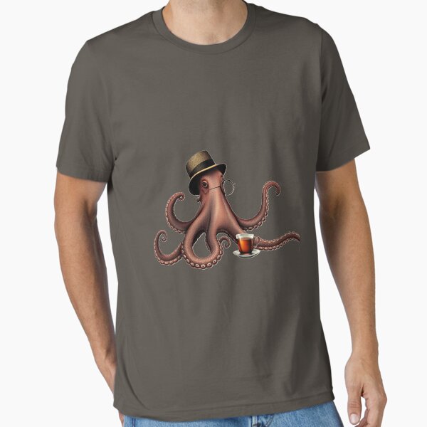 Item preview, Octopus Drinking A Cup Of Tea designed and sold by Daemolitia Designs.