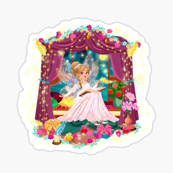 Item preview, "Starlight Scribe's Quiet Reading Moment" designed and sold by FairyBookClub.