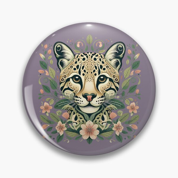 Item preview, Ocelot Cat Botanical Nature Art Illustration2 designed and sold by BirdsnStuff.