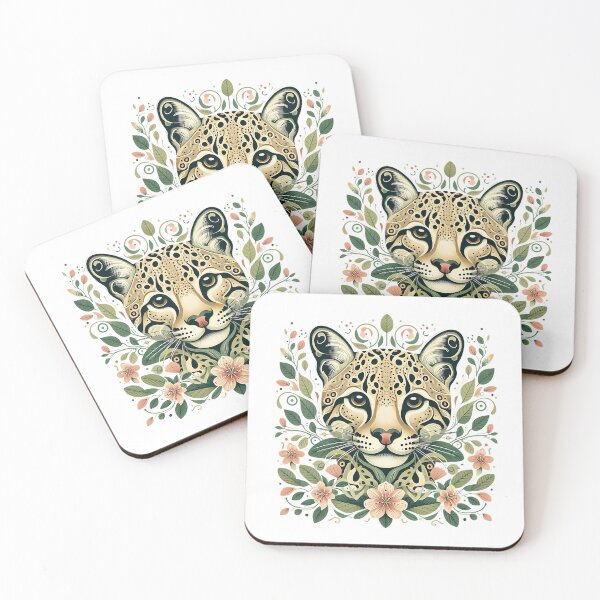 Item preview, Ocelot Cat Botanical Nature Art Illustration2 designed and sold by BirdsnStuff.
