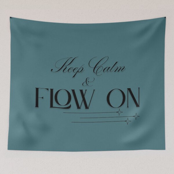 Item preview, Keep Calm and Flow On – Boho Minimalist Serenity Quote designed and sold by Pamthedesigner.