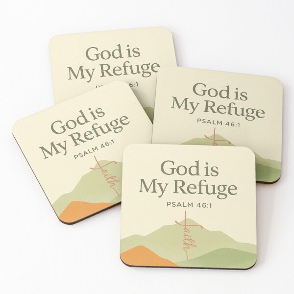 Item preview, God Is My Refuge – Psalm 46:1 Bible Verse Design designed and sold by drip.design.co.