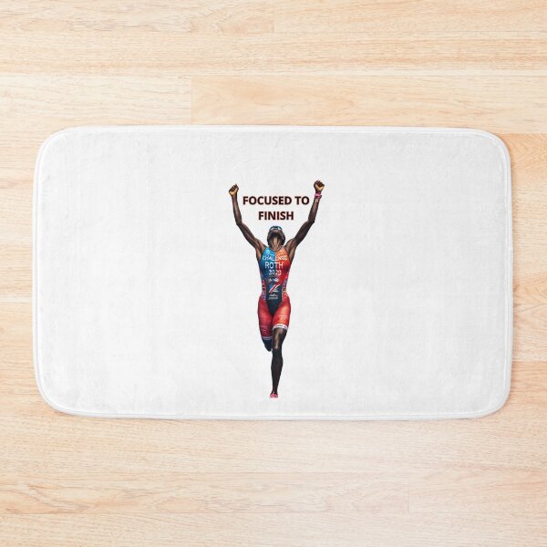 Item preview, "Focused to Finish – Triathlete Victory" designed and sold by Triathlongram.