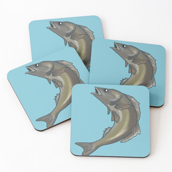 Item preview, Jumping Sea bass Fish illustration for Anglers designed and sold by tayaan.
