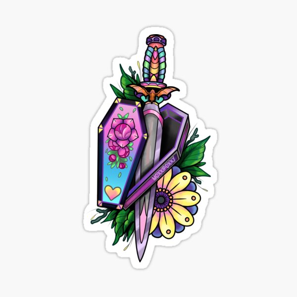 Edge Weapon Bat Coffin Flower Dagger Edition  Sticker