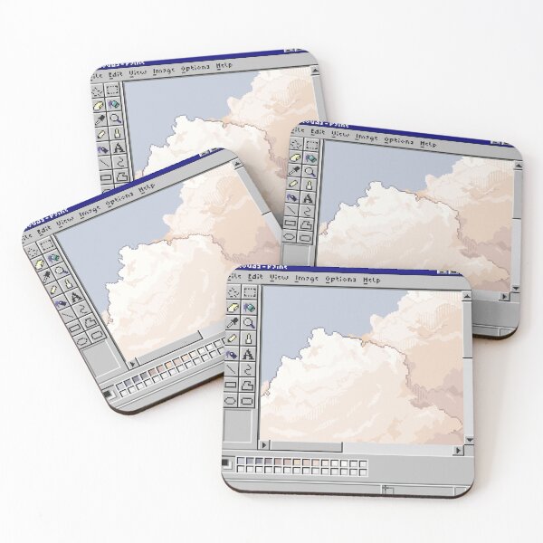 Item preview, Pastel Clouds Microsoft Paint Pixel Art  designed and sold by pebblepebblepebblepebblepebble.