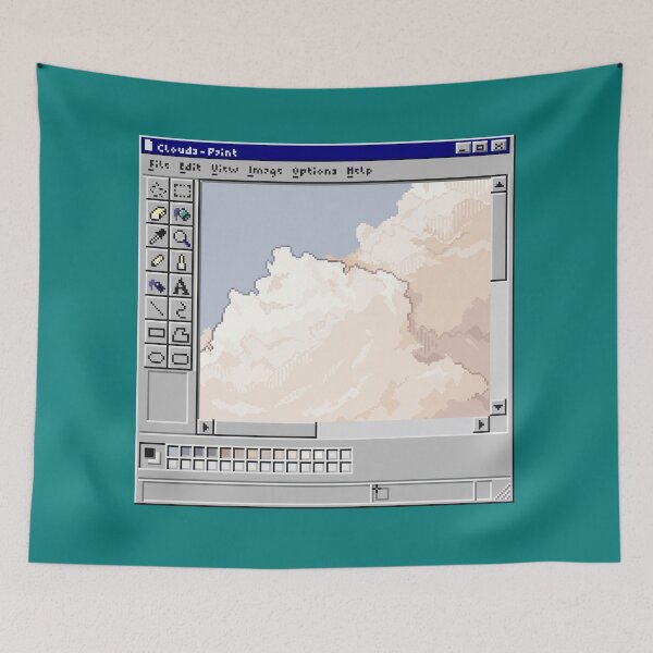 Item preview, Pastel Clouds Microsoft Paint Pixel Art  designed and sold by pebblepebblepebblepebblepebble.