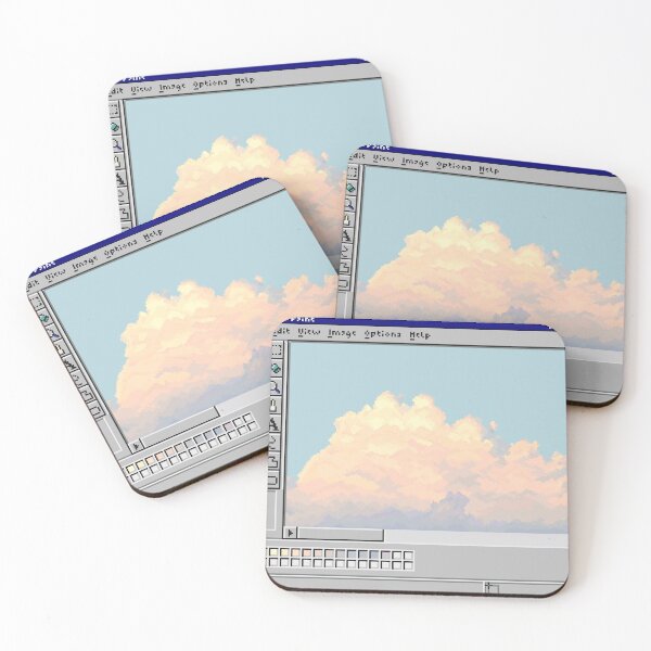 Item preview, Sunset Cloud Microsoft Paint Pixel Art  designed and sold by pebblepebblepebblepebblepebble.