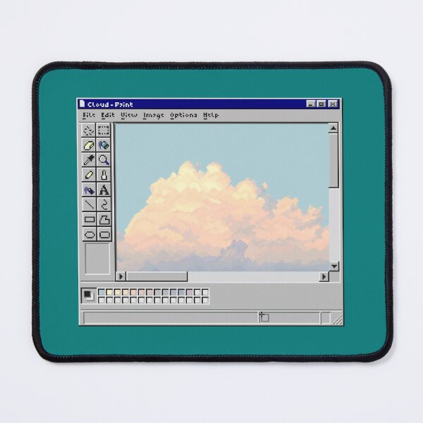 Item preview, Sunset Cloud Microsoft Paint Pixel Art  designed and sold by pebblepebblepebblepebblepebble.