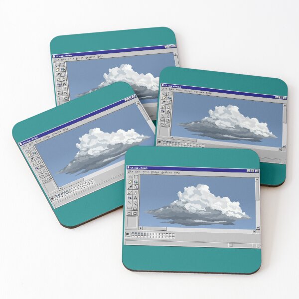 Item preview, Grey Storm Cloud Microsoft Paint Pixel Art  designed and sold by pebblepebblepebblepebblepebble.