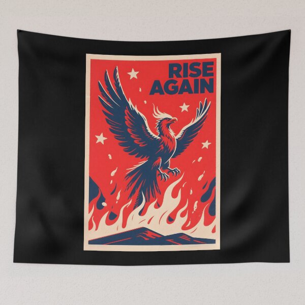 Item preview, Rise Again – Phoenix Poster in Shepard Fairey Hope Style designed and sold by HoopeStylee.